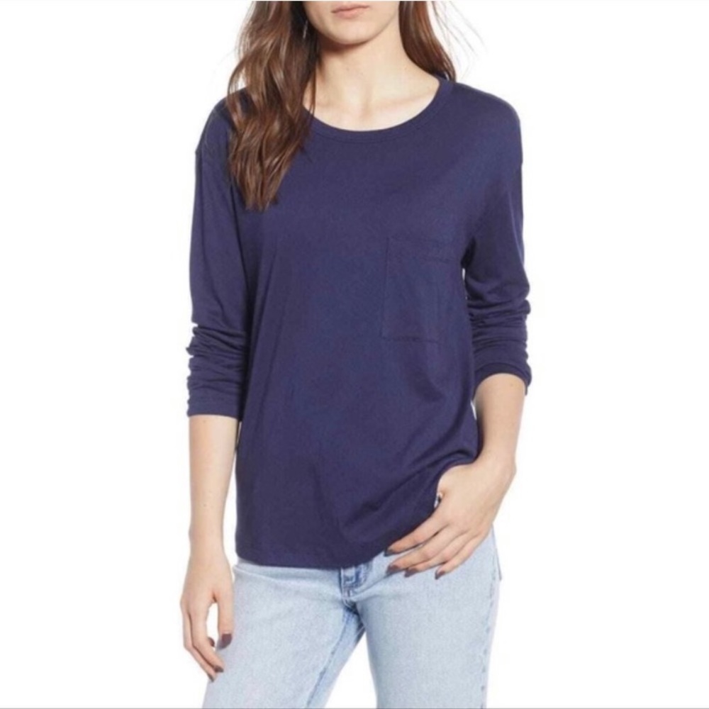 BP Blue Slouch Pocket Tee